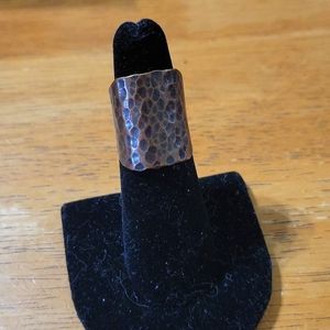 Thick band copper ring
